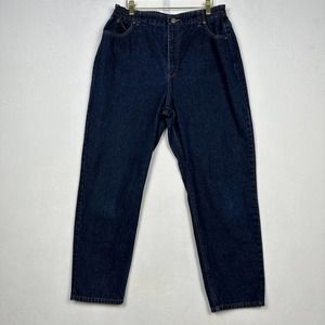 L.L.Bean Women's Size 16 Petite Double L Comfort Waist Dark Wash Jeans